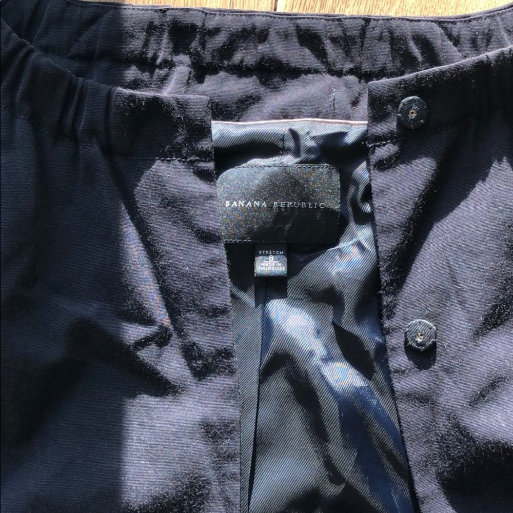 Banana Republic navy blazer with belt loops - Picture 3 of 7